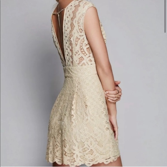 Free People One Million Lover Cream Lace Dress - Picture 5 of 15